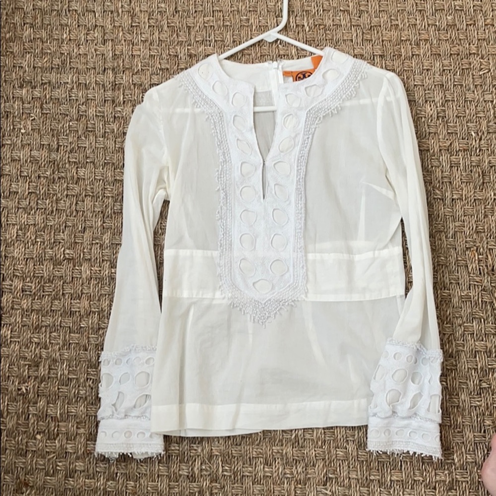 Tory Burch white peasant blouse 6